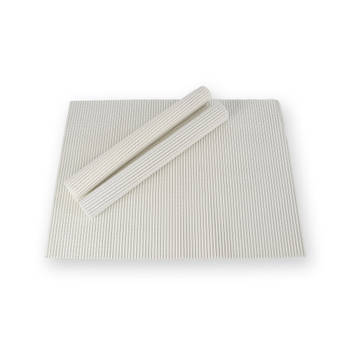 Antislipmat Keukenlades - Kunststof - Wit - 65x90cm - Set van 3 - Gripmat - Placemat - Antislip Onderkleed