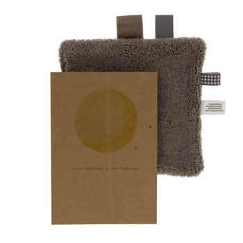 Snoozebaby Giftset Knuffeldoekje & Geboortekaartje - Warm Brown