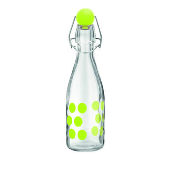 Zak!Designs - Dot Dot Waterfles 250 ml - Glas - Groen