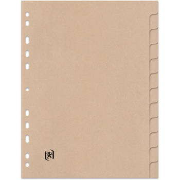 OXFORD Touareg tabbladen, uit karton, ft A4, onbedrukt, 11-gaatsperforatie, 12 tabs 20 stuks