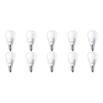 PHILIPS - LED Lamp 10 Pack - CorePro Lustre 827 P45 FR - E14 Fitting - 5.5W - Warm Wit 2700K Vervangt 40W