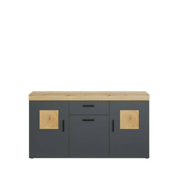 Tyler dressoir grijs, eik decor.