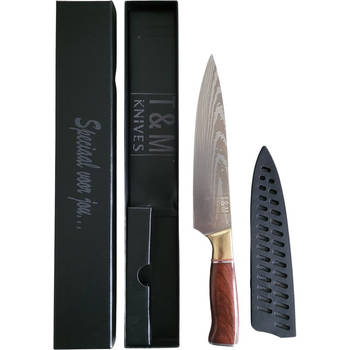 T&M Knives Vleesmes Krystofs Prachtig Japans Koksmes Vlees Van Hard Staal Inclusief Giftbox 20cm Lemmet