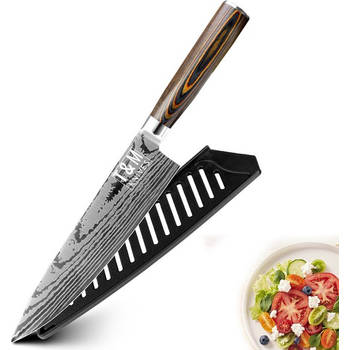 T&M Knives Japans Koksmes Pakkas Japans Koksmes Van Keihard Geschaafd Staal Met Cadeaubox 21cm Lemmet