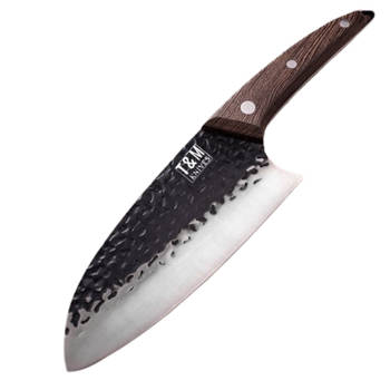 T&M Knives Hakmes Viggos Premium Koksmes Van Gehamerd Staal Inclusief Cadeaubox 32cm