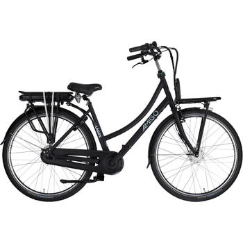 AMIGO Elektrische Transportfiets E-Lagos T3 28 Inch 50 cm Dames 7V Rollerbrake Matzwart