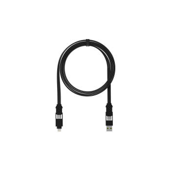 Rolling Square inCharge X Max l Alles in één kabel voor o.a. iPhone, Android, USB C en meer - Black