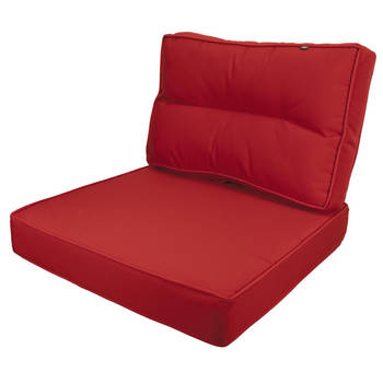 Kopu® Prisma Red Comfortabele Loungekussenset Zit en Rug 60 cm - Rood