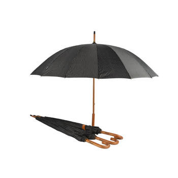 Kwalitatieve Set Van 4 Zwart-witte Stormparaplu's (102Cm) - Stijlvol & Betrouwbaar - Geschikt Voor Volwassenen