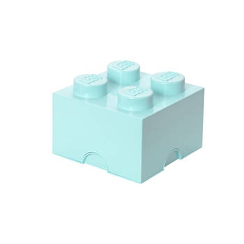 LEGO - Set van 2 - Opbergbox Brick 4, Aquablauw - LEGO