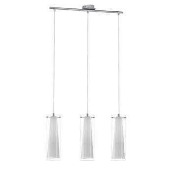 EGLO Pinto - Hanglamp - 3 Lichts - Chroom - Helder, Wit