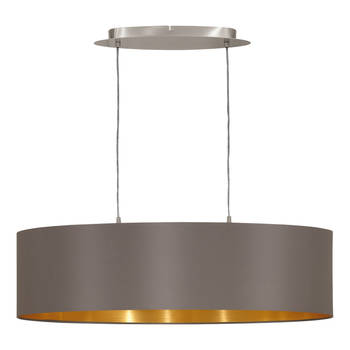 EGLO Maserlo - Hanglamp - 2 Lichts - 78cm - Nikkel-Mat - Goud