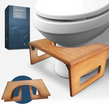 Toiletkruk bamboe Inklapbaar WC krukje voor de juiste houding