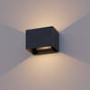 Calex LED Wandlamp Rechthoek - Zwart - 7W - Warm Wit Licht