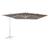 AXI Nima Zweefparasol Rechthoekig 300 x 300 cm in Wit / Taupe Parasol voor tuin met Aluminium Frame