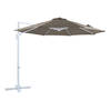 AXI Marisol Zweefparasol Rond Ø 300 cm in Wit / Taupe Ronde Parasol voor tuin met Aluminium Frame