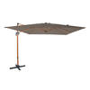 AXI Nima Zweefparasol Rechthoekig 300 x 300 cm in Houtlook / Taupe Parasol voor tuin met Aluminium Frame