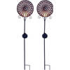 Luxform - 2x Tuinlamp met grondspies - Mandala Zon - LED - Werkend op zonne-energie - Set van 2 stuks