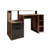 Meubella Bureau Pierre 5 - Donker eiken - Antraciet - 138,5 cm