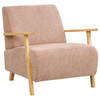 Beliani LESJA - Fauteuil-Roze-Polyester