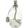 Deco olielamp - Met Wit Zand En Schelpen - 22 x 11 cm - Transparant