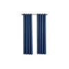 Larson - Luxe geweven blackout gordijn - met ringen - 3m x 2.5m - Donkerblauw
