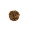 Decostar Kerstbal Cezar 10 cm Textiel Bruin