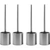 4 X Toilet Brush Stainless Steel - Toilet Brush Stainless Steel - Stainless Steel Toilet Brush in Holder - Toilet Brush