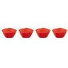 Zak!Designs - Onderzetter Bloem Set van 4 Stuks - Siliconen - Rood