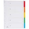 Pergamy tabbladen met indexblad, ft A4, 11-gaatsperforatie, geassorteerde kleuren, 5 tabs