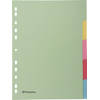 Pergamy tabbladen ft A4, 11-gaatsperforatie, karton, geassorteerde pastelkleuren, 5 tabs 50 stuks