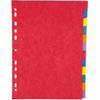 Pergamy tabbladen ft A4, 11-gaatsperforatie, stevig karton, geassorteerde kleuren, 12 tabs 25 stuks