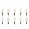 LED Lamp 10 Pack - Kaarslamp - Filament - E14 Fitting - 2W - Natuurlijk Wit 4200K