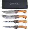 T&M Knives Messenset Professioneel 4-delig - Japanse Koksmessen Santokumes Cadeaubox