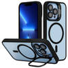 Cadorabo Hoesje geschikt voor Apple iPhone 13 PRO Case in Zwart geschikt voor MagSafe met cameralensbescherming