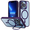 Cadorabo Hoesje geschikt voor Apple iPhone 13 PRO Case in Paars geschikt voor MagSafe met cameralensbescherming
