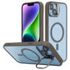 Cadorabo Hoesje geschikt voor Apple iPhone 15 PLUS Case in Grijs geschikt voor MagSafe met cameralensbescherming