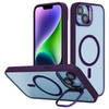 Cadorabo Hoesje geschikt voor Apple iPhone 15 PLUS Case in Paars geschikt voor MagSafe met cameralensbescherming
