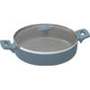 Michelino 28218 - Blauwe Braadpan / Serveerpan met deksel - 28 cm - blauw