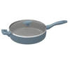 Michelino 28215 - Blauwe Braadpan met deksel - 28 cm - blauw