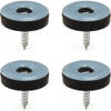 FSW-Products - 4 Stuks - Teflon Vloerglijders met Schroefbevestiging - 25 mm dia - Viltjes - Vloerbeschermers