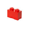 LEGO - Set van 2 - Opbergbox Brick 2, Rood - LEGO
