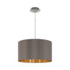 EGLO Maserlo - Hanglamp - 1 Lichts - Ø38cm - Nikkel-Mat - Goud