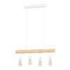 EGLO Townshend Hanglamp - E27 - 70 cm - Wit/Bruin