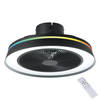 EGLO Vallona Plafondlamp met ventilator - RGB-TW 2765K - Wit/Zwart