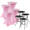 Bardi Stretch Statafelhoes - Statafelrok 4 Stuks - 60 x 75 cm. Roze