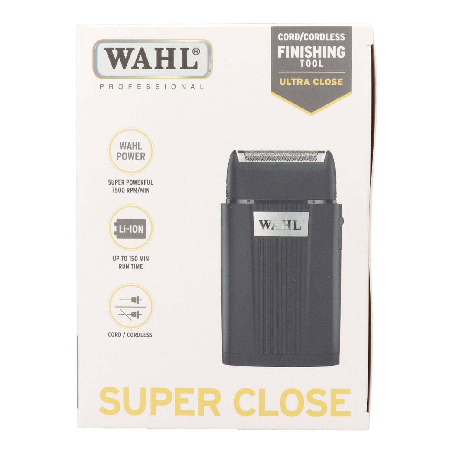 Wahl Professional Super Close shaver, finishing tool cordless
