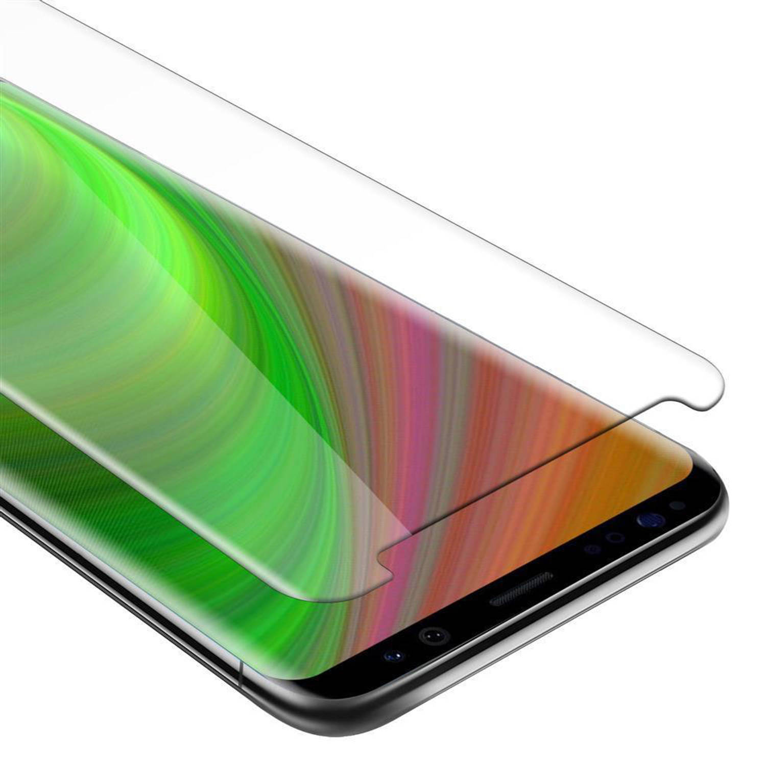 Cadorabo Pantser film voor Samsung Galaxy S8 PLUS - Beschermende film in KRISTALHELDER - Geharde (Tempered) display beschermglas in 9H hardheid met 3D Touch