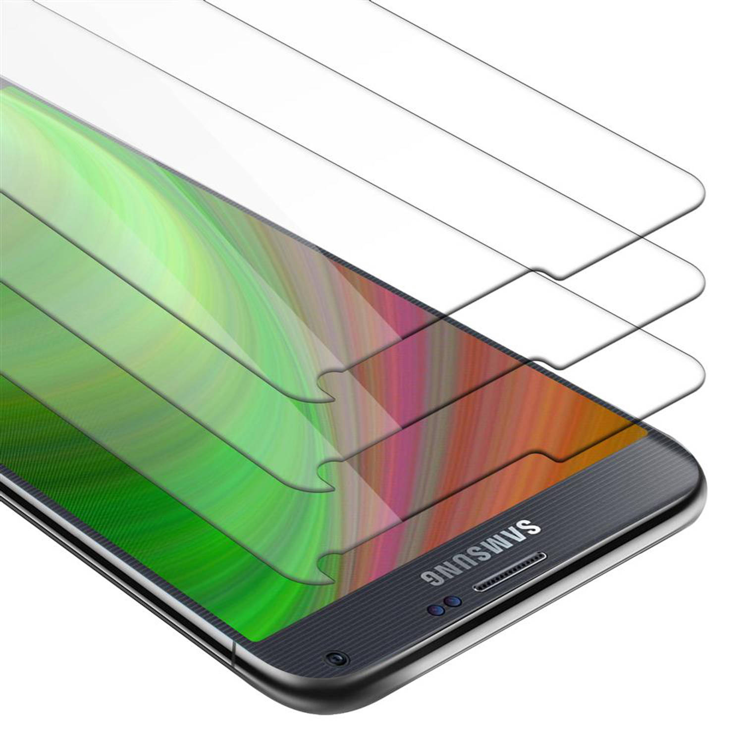 Cadorabo 3x Pantser Film voor Samsung Galaxy NOTE 4 - Beschermende Film in KRISTALHELDER