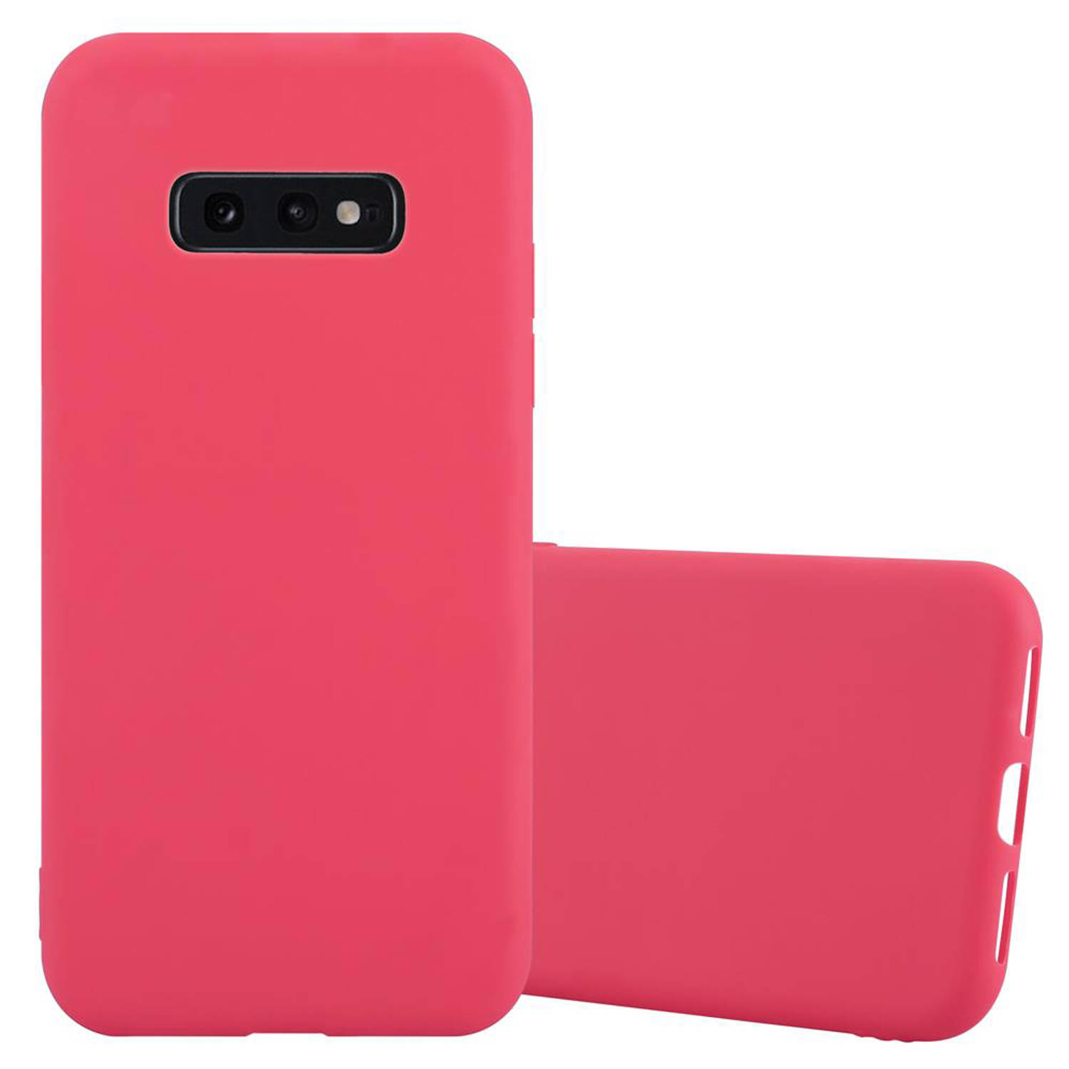 Cadorabo Hoesje geschikt voor Samsung Galaxy S10e in CANDY ROOD Beschermhoes TPU silicone Case Cover